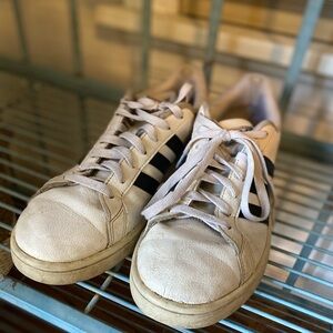 Adidas Men's Cream and Black Sneakers